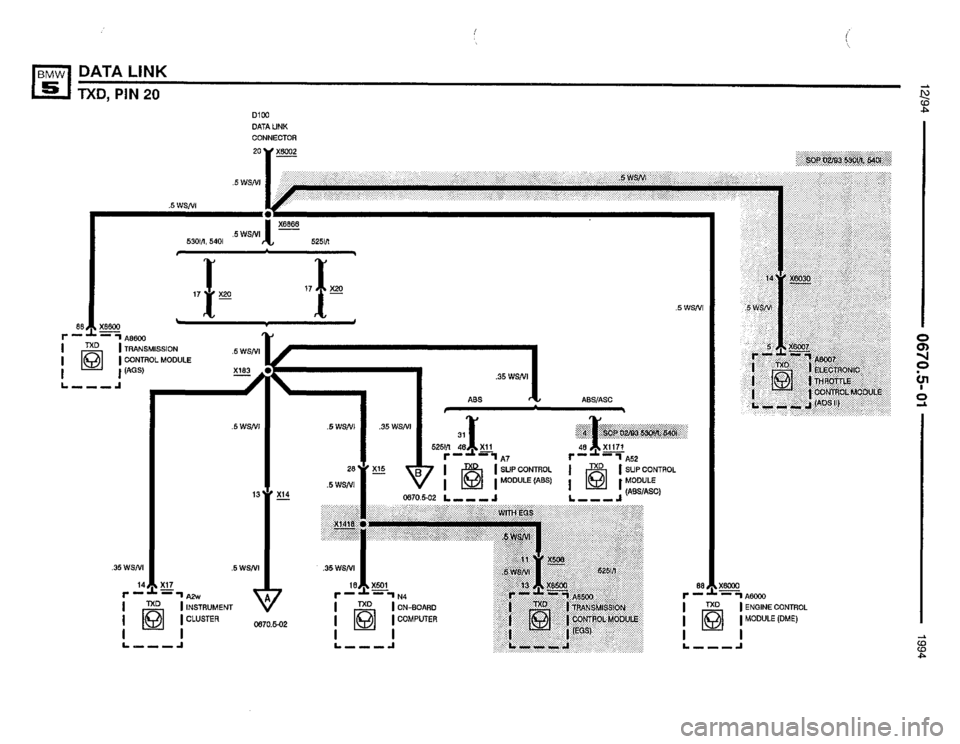 BMW 525i 1994 E34 Electrical Troubleshooting Manual 