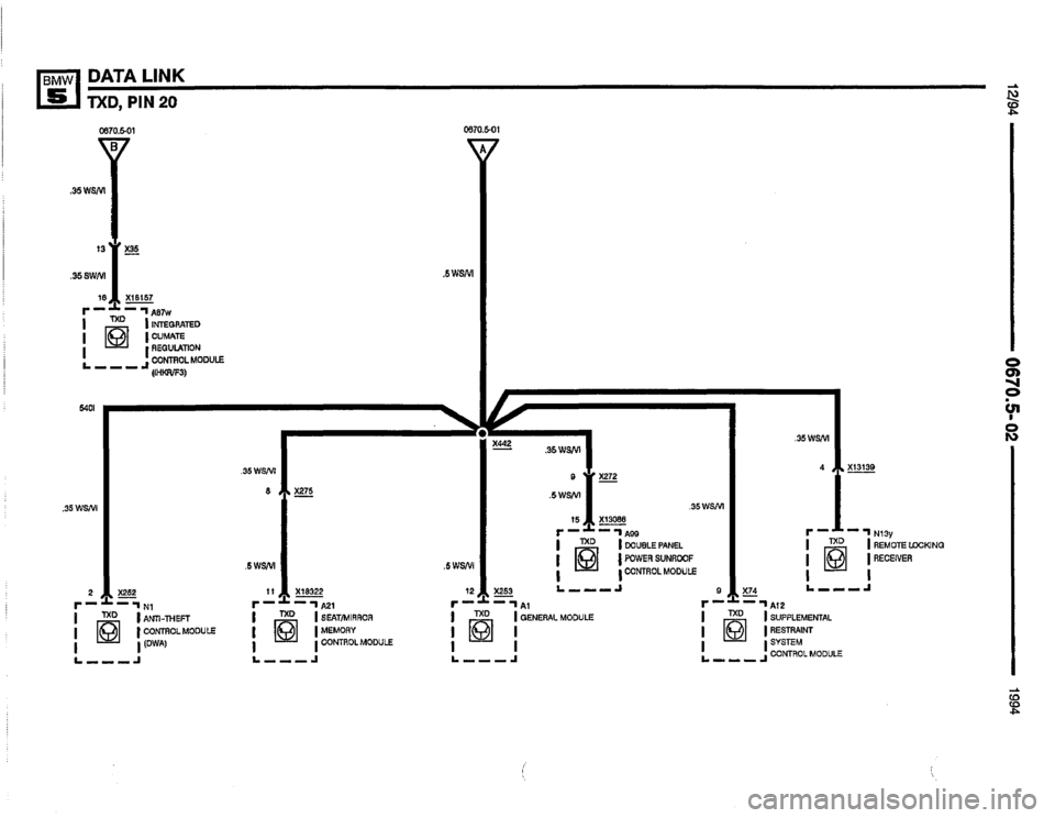 BMW 525i 1994 E34 Electrical Troubleshooting Manual 