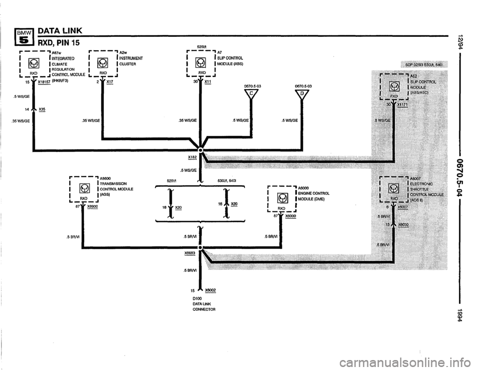 BMW 525i 1994 E34 Electrical Troubleshooting Manual 