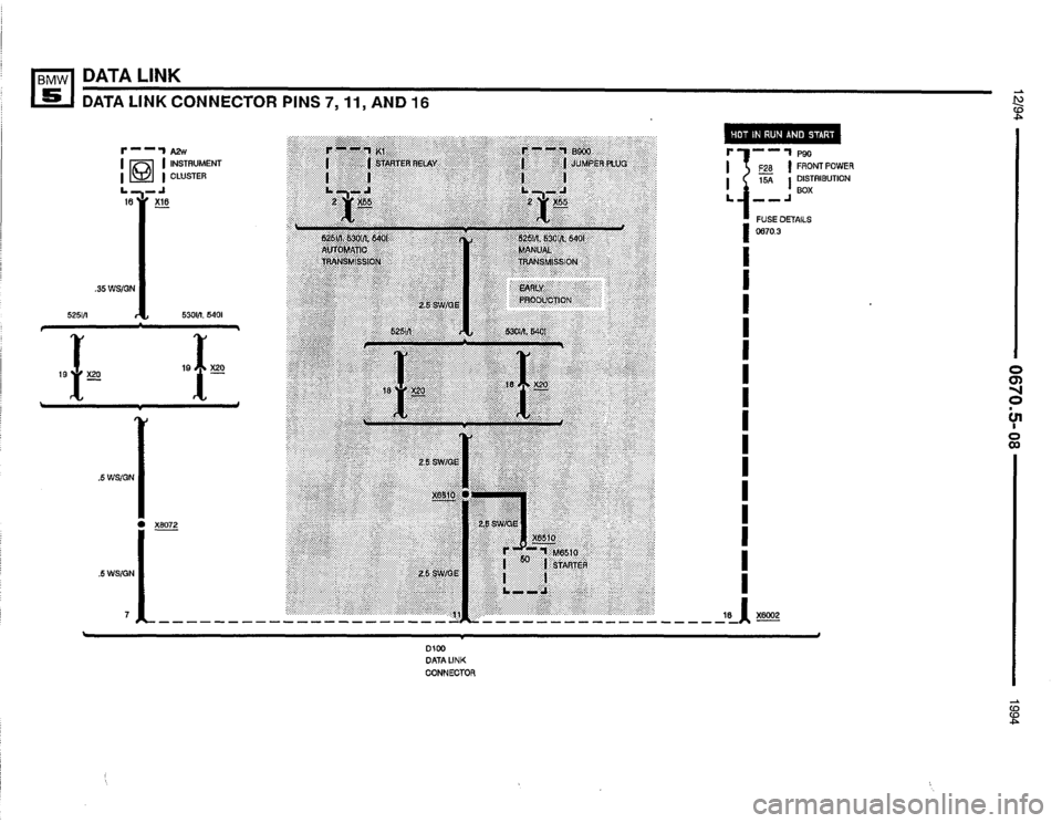 BMW 525i 1994 E34 Electrical Troubleshooting Manual 