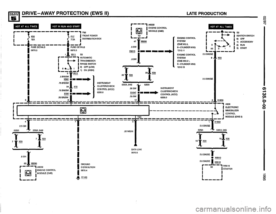 BMW 540i 1995 E34 Electrical Troubleshooting Manual 