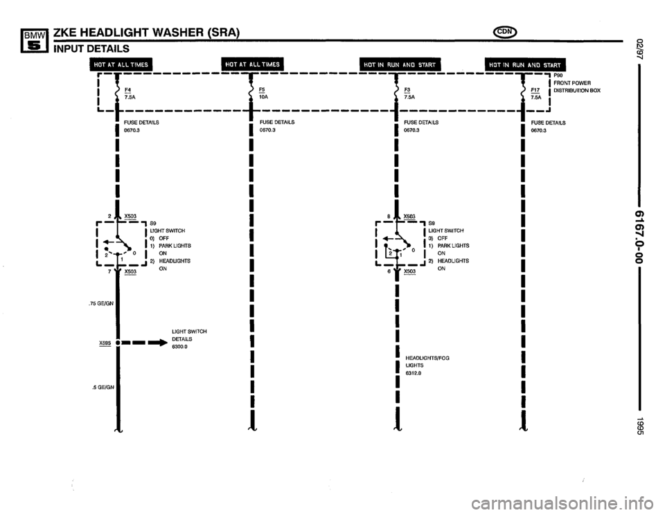 BMW 540i 1995 E34 Electrical Troubleshooting Manual 