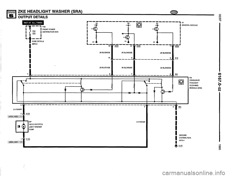 BMW 540i 1995 E34 Electrical Troubleshooting Manual 