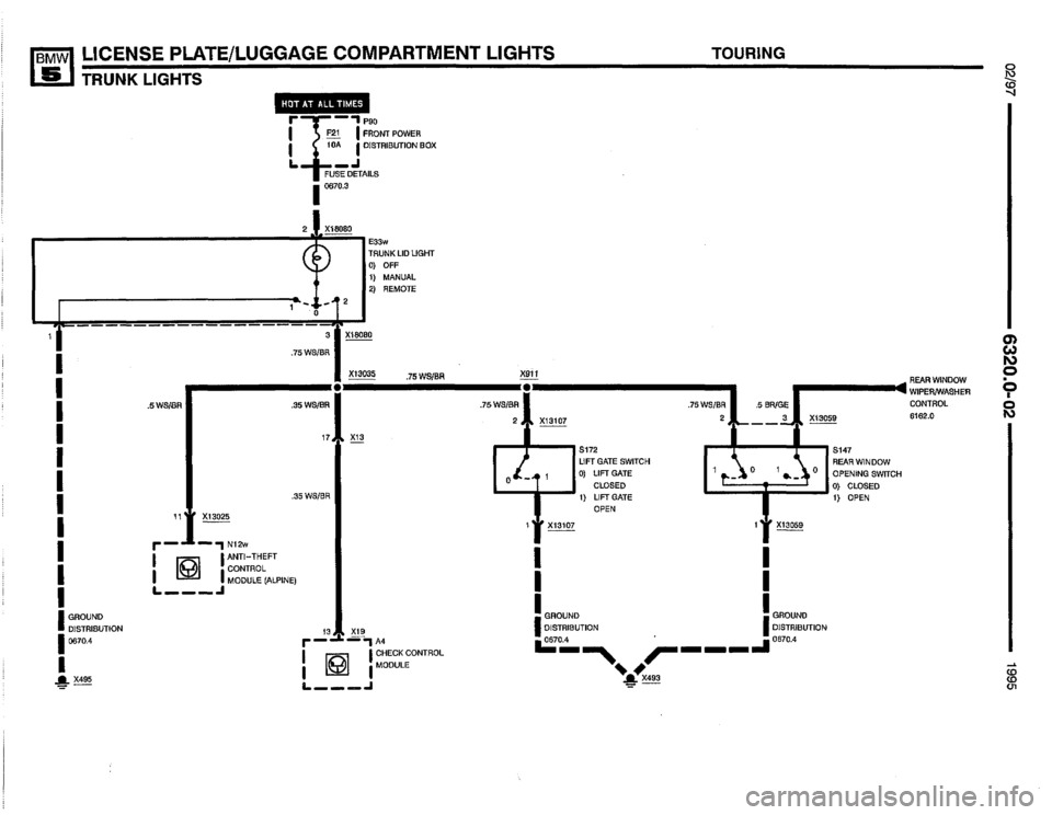 BMW 525i 1995 E34 Electrical Troubleshooting Manual 
