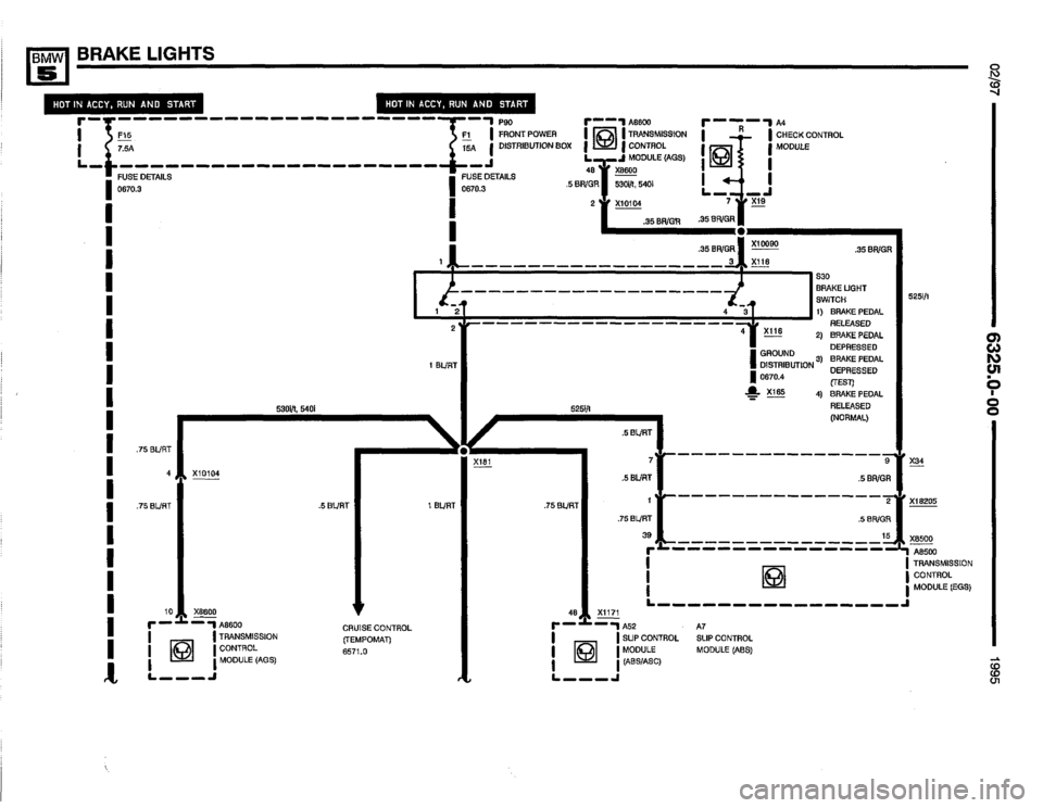 BMW 525i 1995 E34 Electrical Troubleshooting Manual 