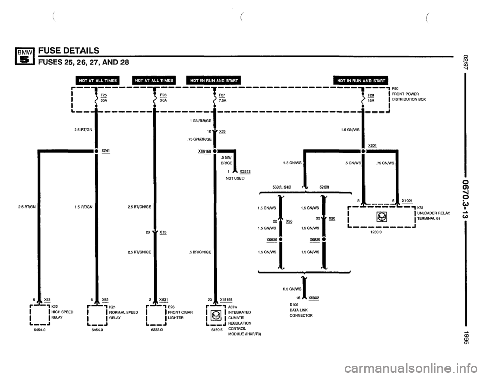 BMW 525it 1995 E34 Electrical Troubleshooting Manual 