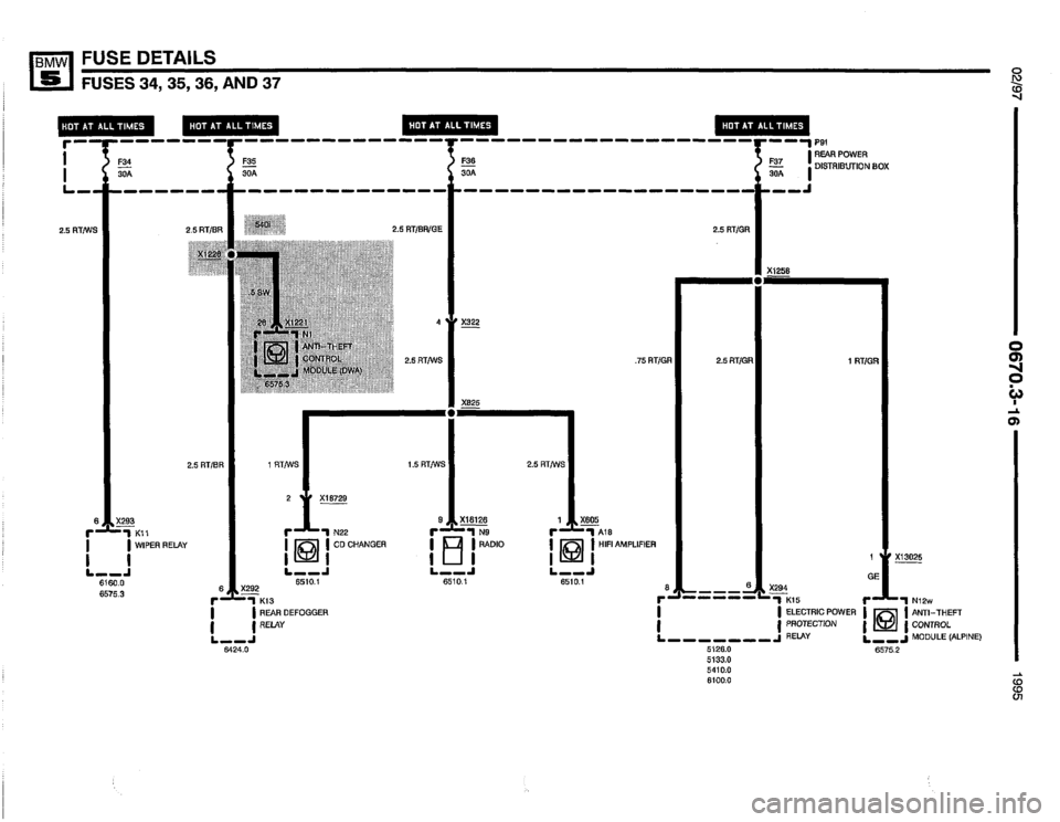 BMW 525it 1995 E34 Electrical Troubleshooting Manual 