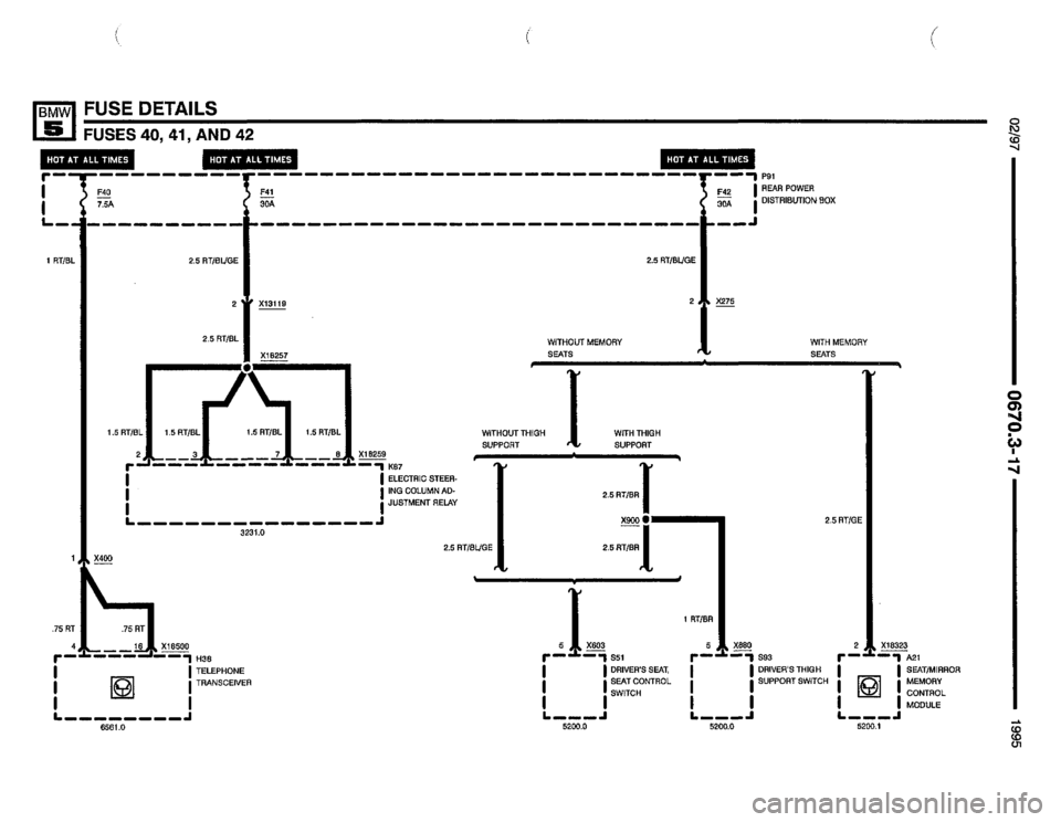 BMW 525it 1995 E34 Electrical Troubleshooting Manual 