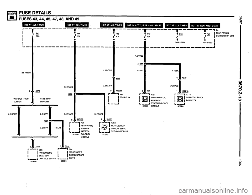 BMW 525it 1995 E34 Electrical Troubleshooting Manual 