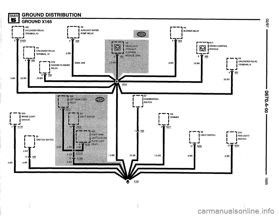 BMW 525it 1995 E34 Electrical Troubleshooting Manual 