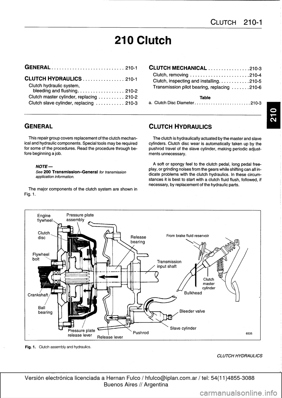 BMW M3 1998 E36 Workshop Manual 
GENERAL
..
.
.
.
.
.
.
.
.
.
.
.
.
.
......
.
......
210-1

	

CLUTCH
MECHANICAL
.
.
.
.
.
...
.
.....
.
.
210-3

CLUTCH
HYDRAULICS
.
.
.
.............
210-1

	

Clutch,
removing
.
.
.
.
.
.
.
.
.
.
