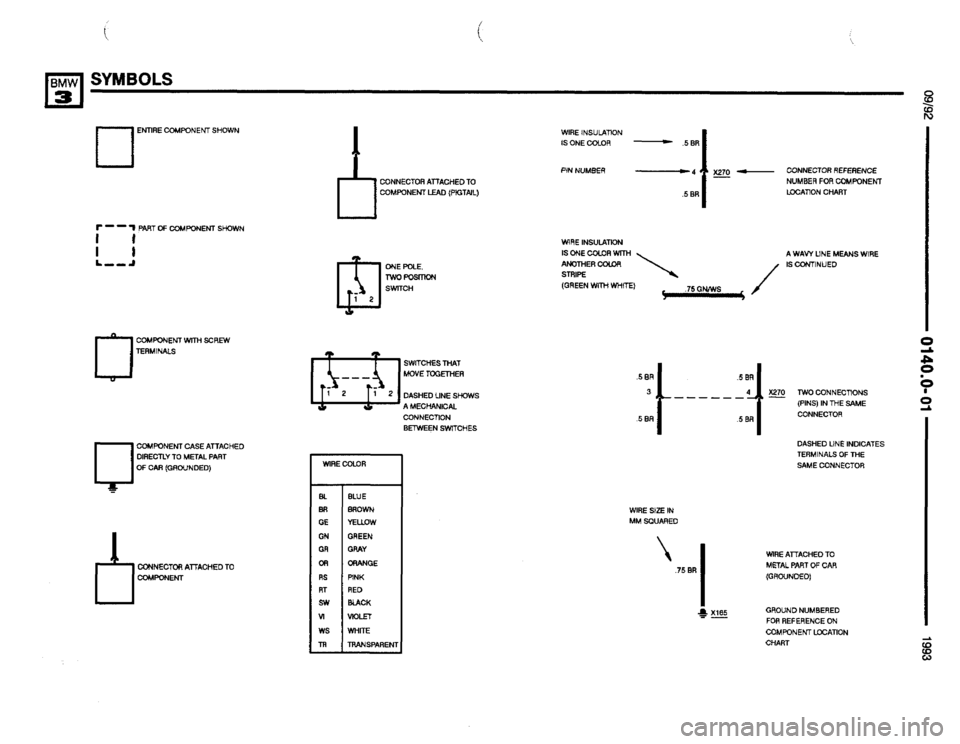 BMW 325is 1993 E36 Electrical Troubleshooting Manual 