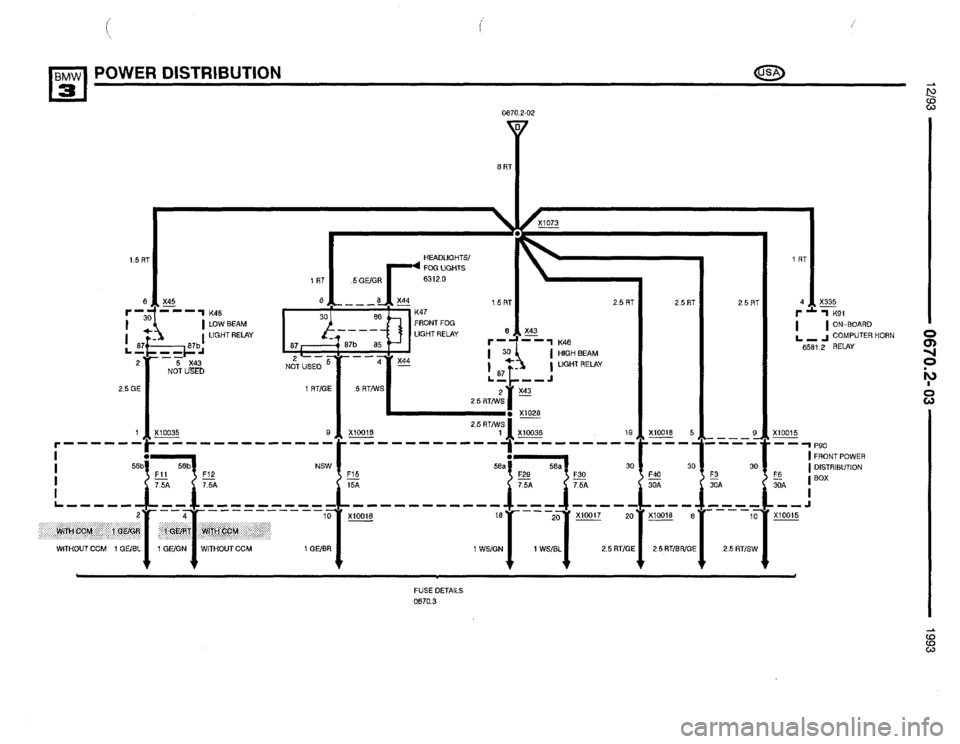 BMW 325is 1993 E36 Electrical Troubleshooting Manual 