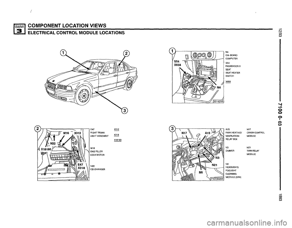 BMW 325is 1993 E36 Electrical Troubleshooting Manual 