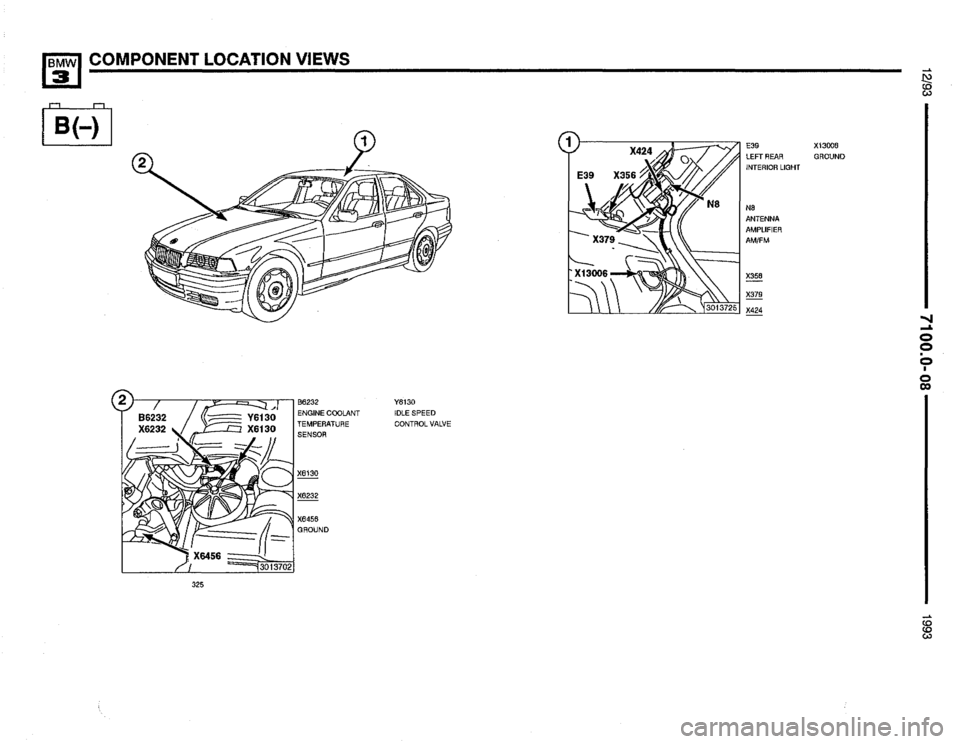 BMW 325is 1993 E36 Electrical Troubleshooting Manual 