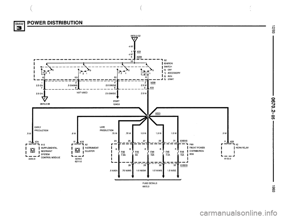 BMW 325i 1993 E36 Electrical Troubleshooting Manual 