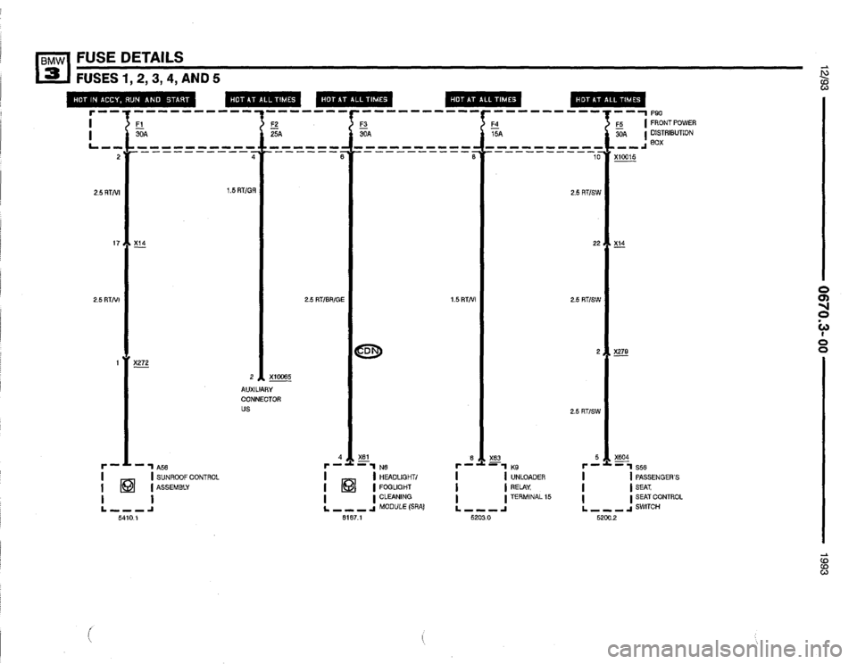 BMW 325is 1993 E36 Electrical Troubleshooting Manual 