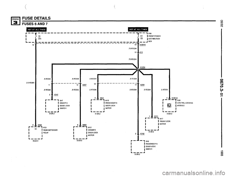 BMW 325is 1993 E36 Electrical Troubleshooting Manual 