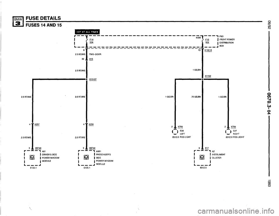 BMW 325is 1993 E36 Electrical Troubleshooting Manual 