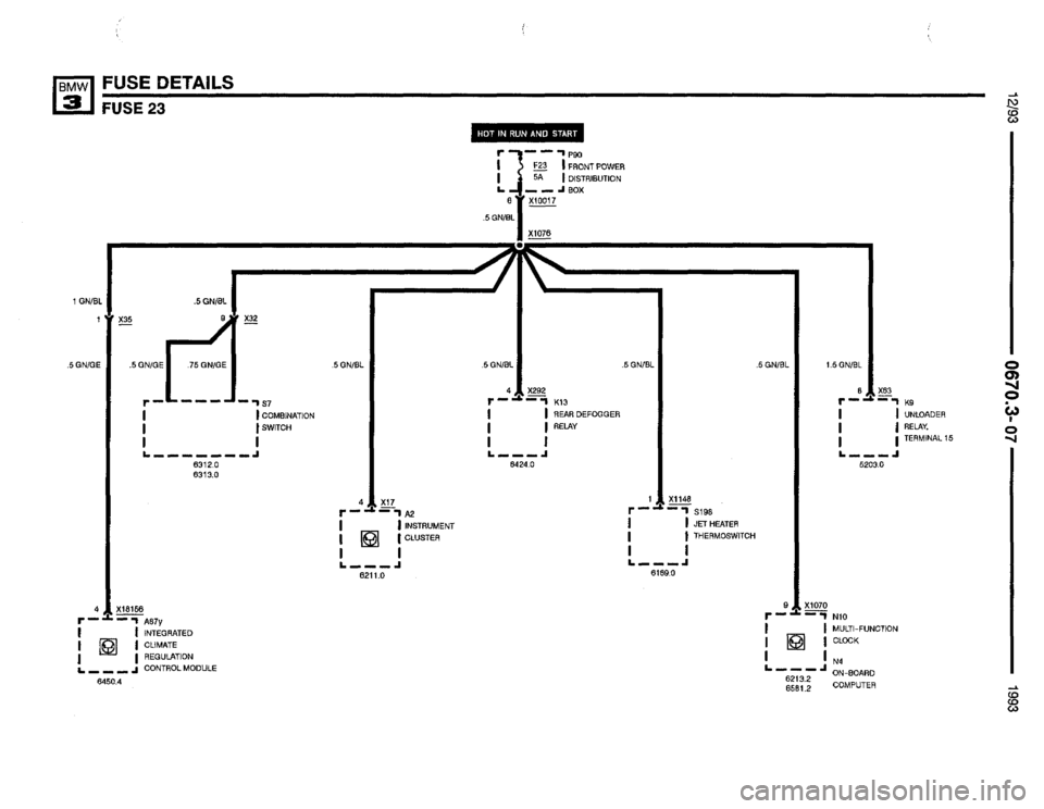 BMW 325i 1993 E36 Electrical Troubleshooting Manual 