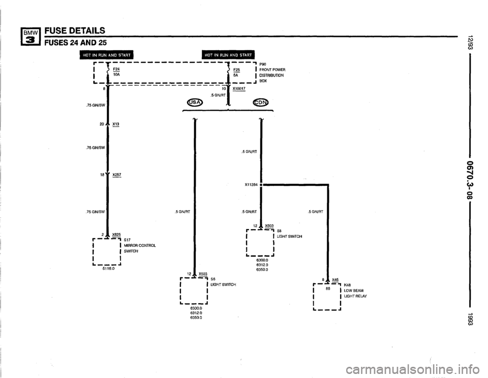 BMW 325i 1993 E36 Electrical Troubleshooting Manual 