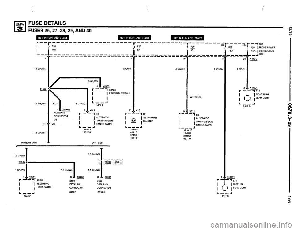 BMW 325is 1993 E36 Electrical Troubleshooting Manual 