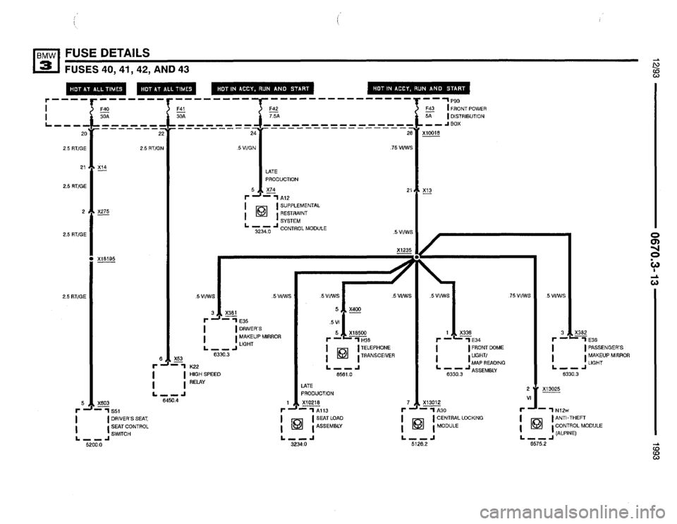 BMW 325is 1993 E36 Electrical Troubleshooting Manual 