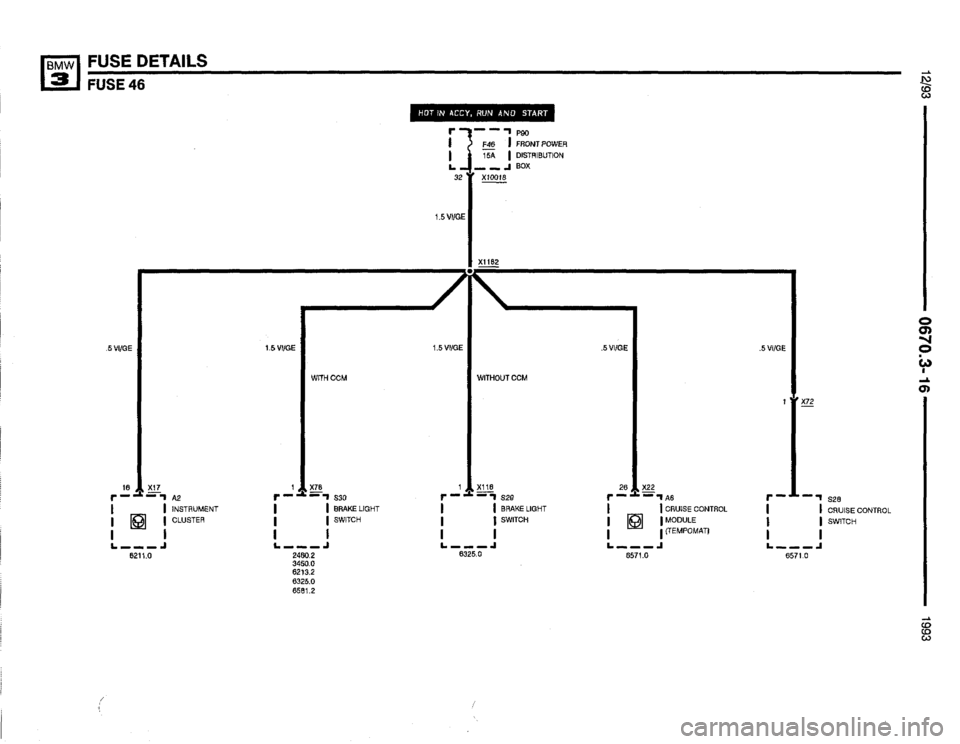 BMW 325i 1993 E36 Electrical Troubleshooting Manual 