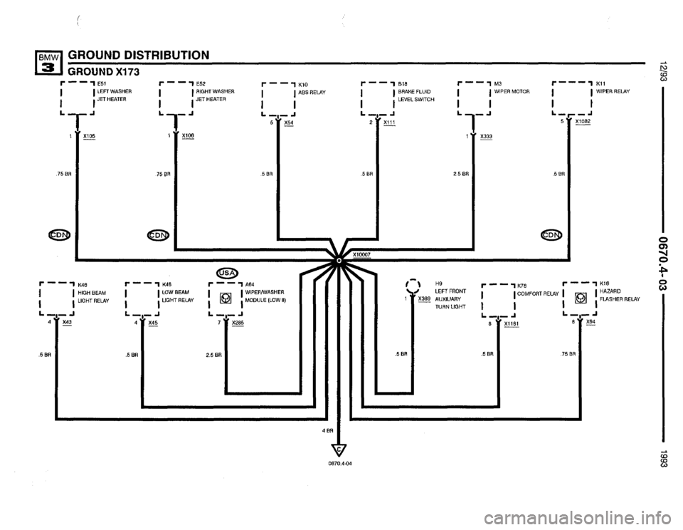 BMW 325i 1993 E36 Electrical Troubleshooting Manual 