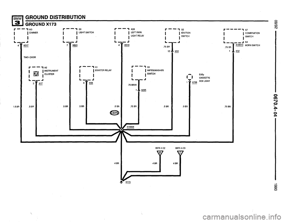 BMW 325i 1993 E36 Electrical Troubleshooting Manual 