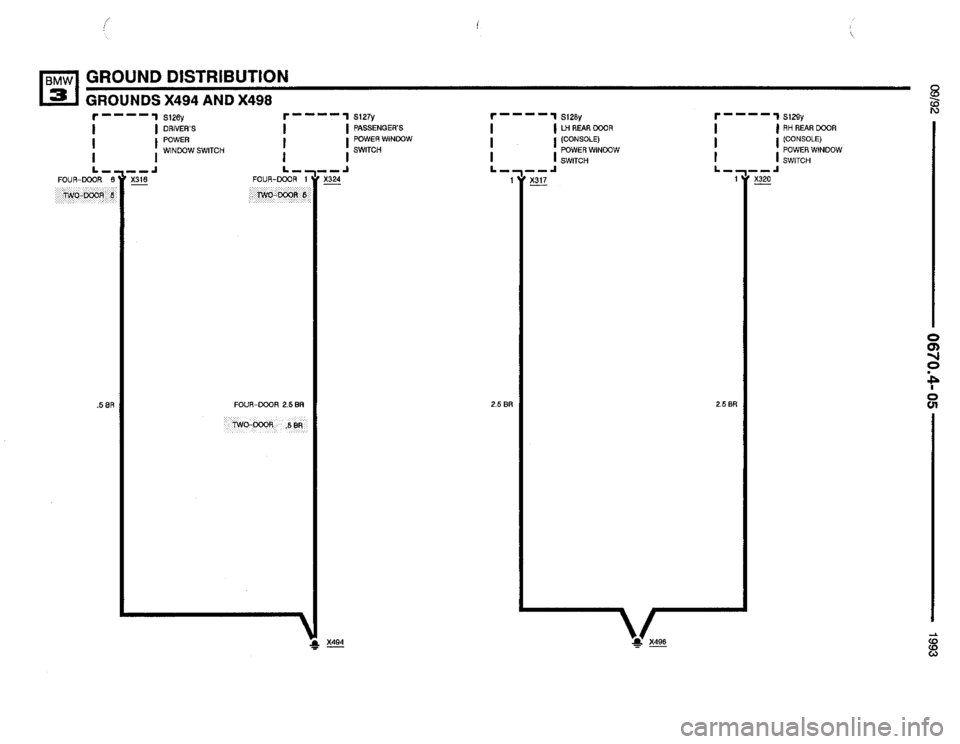 BMW 325i 1993 E36 Electrical Troubleshooting Manual 