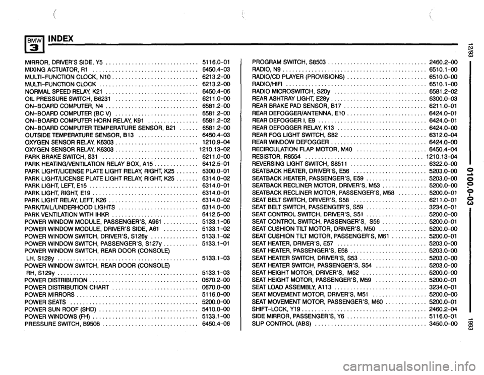 BMW 325i 1993 E36 Electrical Troubleshooting Manual 