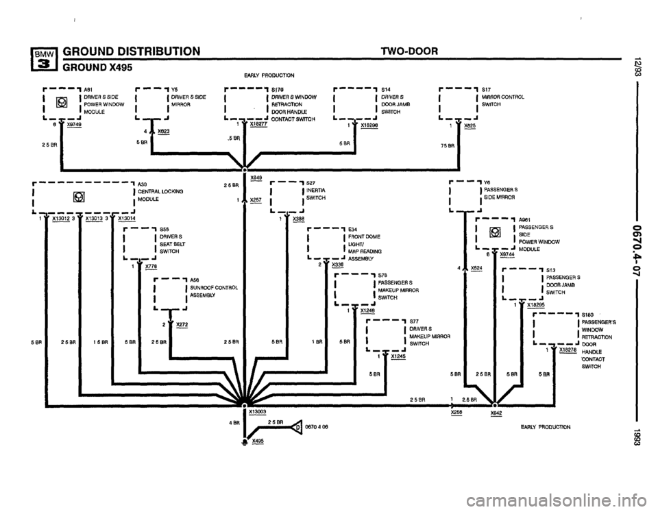 BMW 325i 1993 E36 Electrical Troubleshooting Manual 