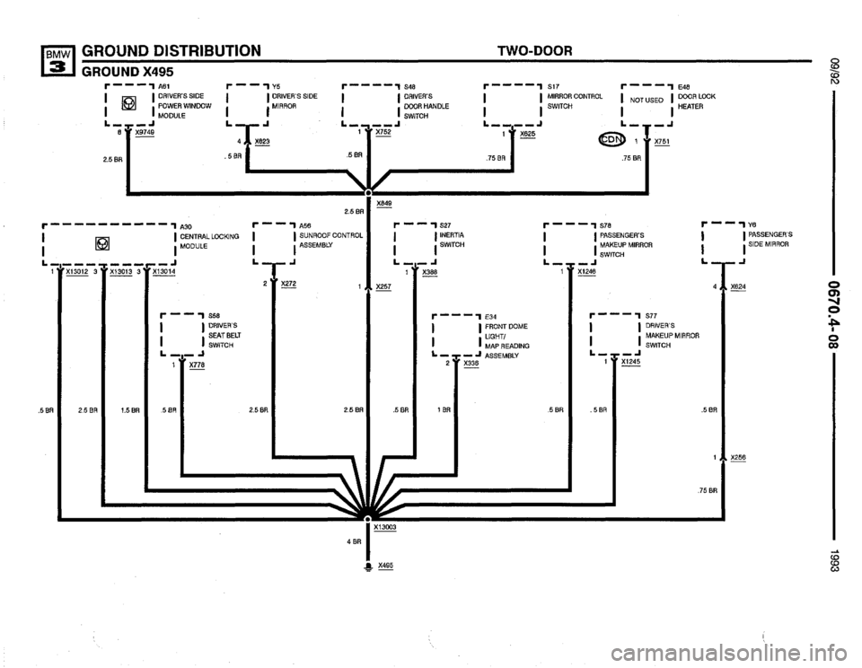 BMW 325i 1993 E36 Electrical Troubleshooting Manual 