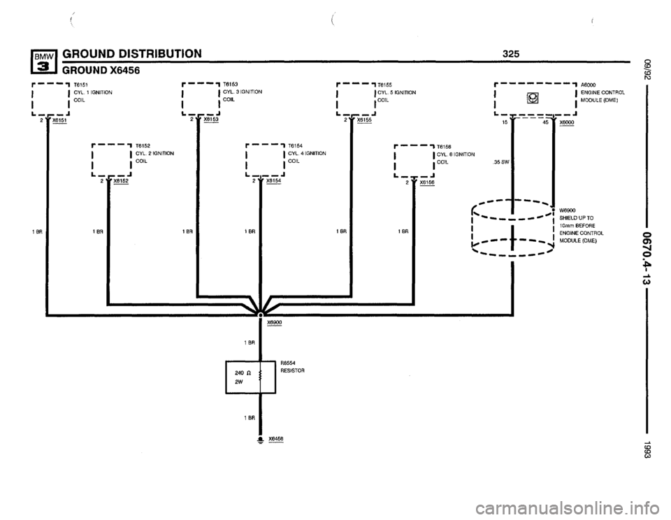 BMW 325i 1993 E36 Electrical Troubleshooting Manual 