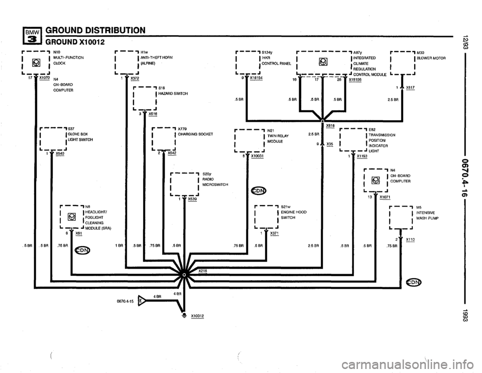 BMW 325i 1993 E36 Electrical Troubleshooting Manual 