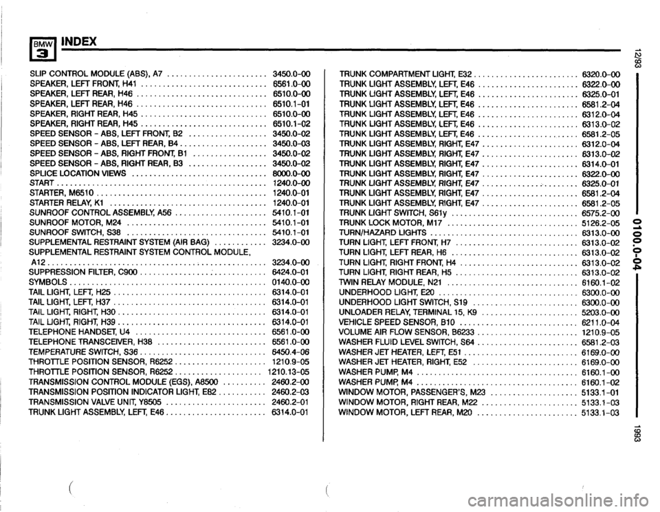 BMW 325i 1993 E36 Electrical Troubleshooting Manual 
