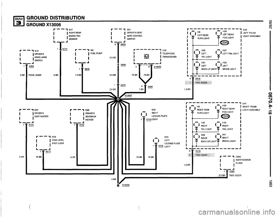 BMW 325i 1993 E36 Electrical Troubleshooting Manual 