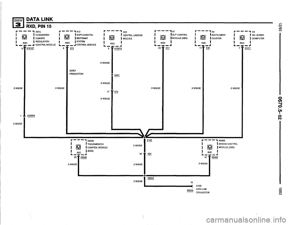 BMW 325i 1993 E36 Electrical Troubleshooting Manual 