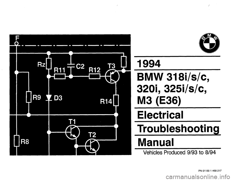 BMW 320i 1994 E36 Electrical Troubleshooting Manual 