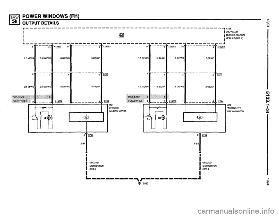 BMW 325i 1994 E36 Electrical Troubleshooting Manual (435 Pages), Page