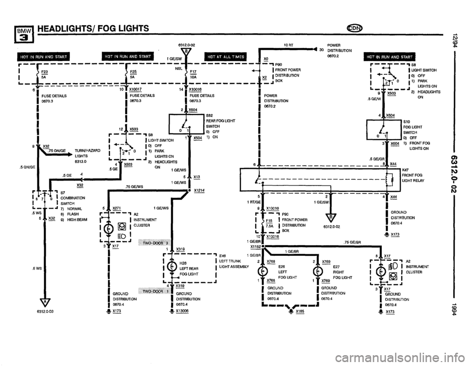 BMW 325i 1994 E36 Electrical Troubleshooting Manual (435 Pages), Page