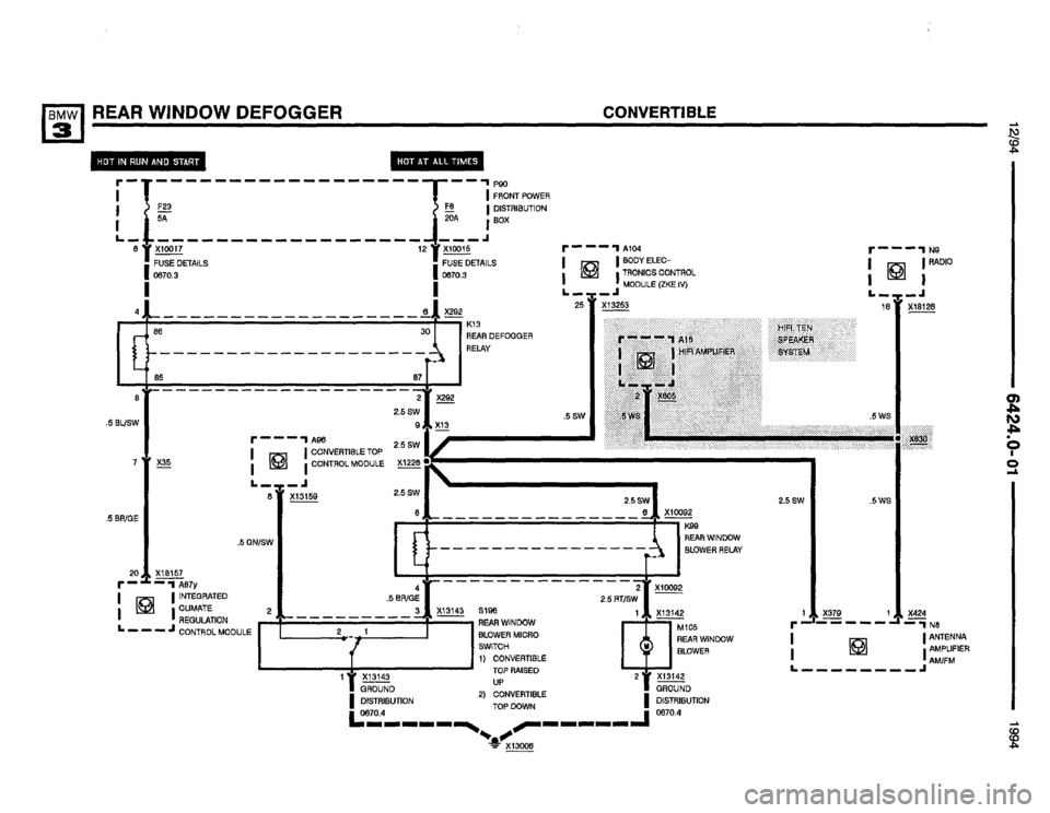BMW 325i 1994 E36 Electrical Troubleshooting Manual (435 Pages), Page