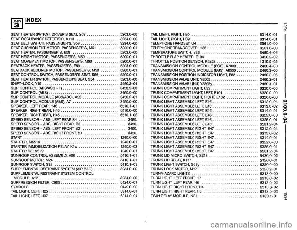 BMW 320i 1994 E36 Electrical Troubleshooting Manual 