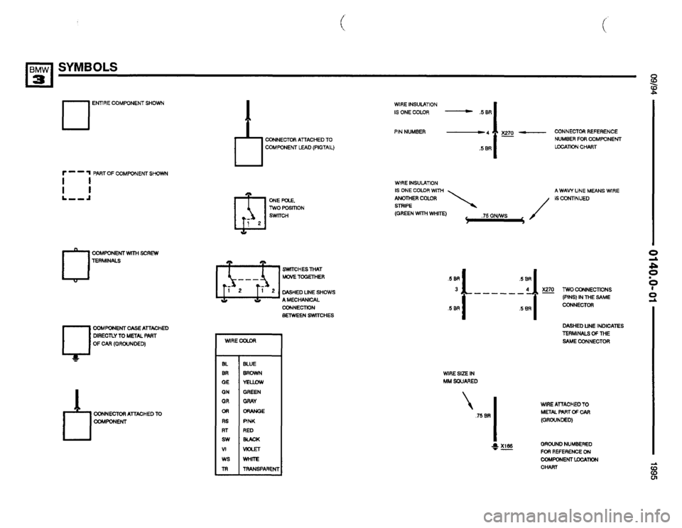 BMW 318i 1995 E36 Electrical Troubleshooting Manual 