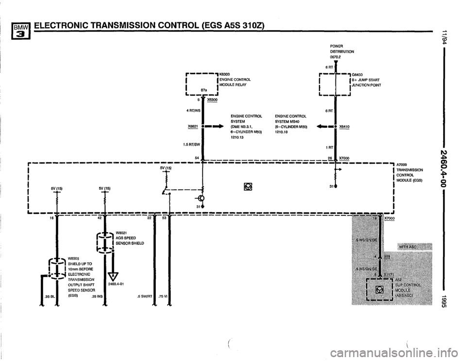BMW 320i 1995 E36 Electrical Troubleshooting Manual 