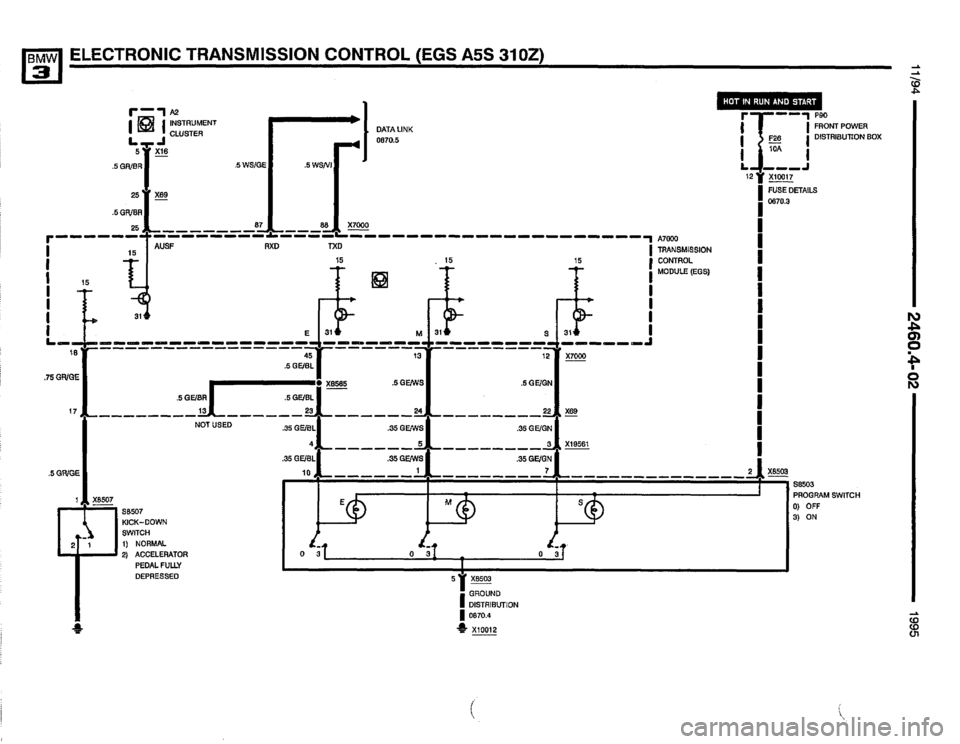 BMW 320i 1995 E36 Electrical Troubleshooting Manual 