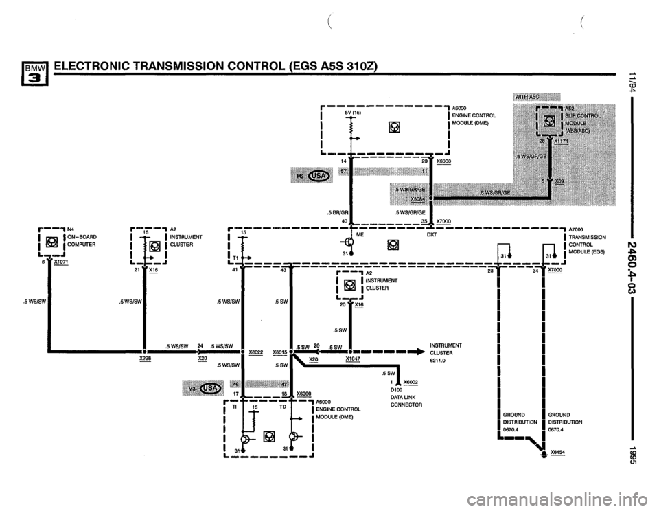 BMW 320i 1995 E36 Electrical Troubleshooting Manual 