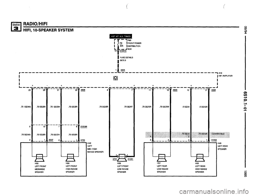 BMW 320i 1995 E36 Electrical Troubleshooting Manual 