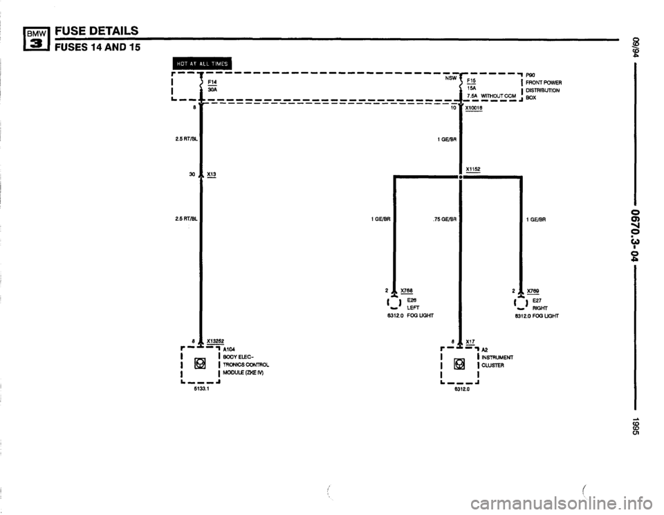 BMW 318i 1995 E36 Electrical Troubleshooting Manual 